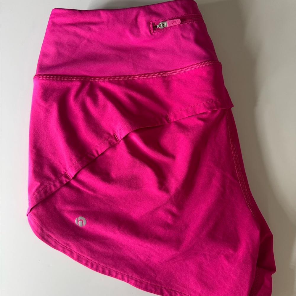 Pink Asymmetrical Wrap Mini Skirt Athletic